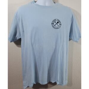 Gildan Light Blue Coal Fest 2018 Graphic Logo Shirt Large Lightweight Soft